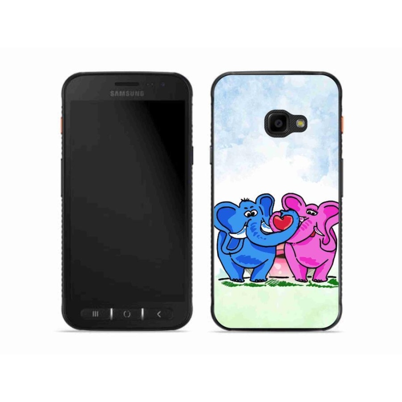 Gél borítás mmCase mobil Samsung Galaxy Xcover 4S - szerelmes elefántok