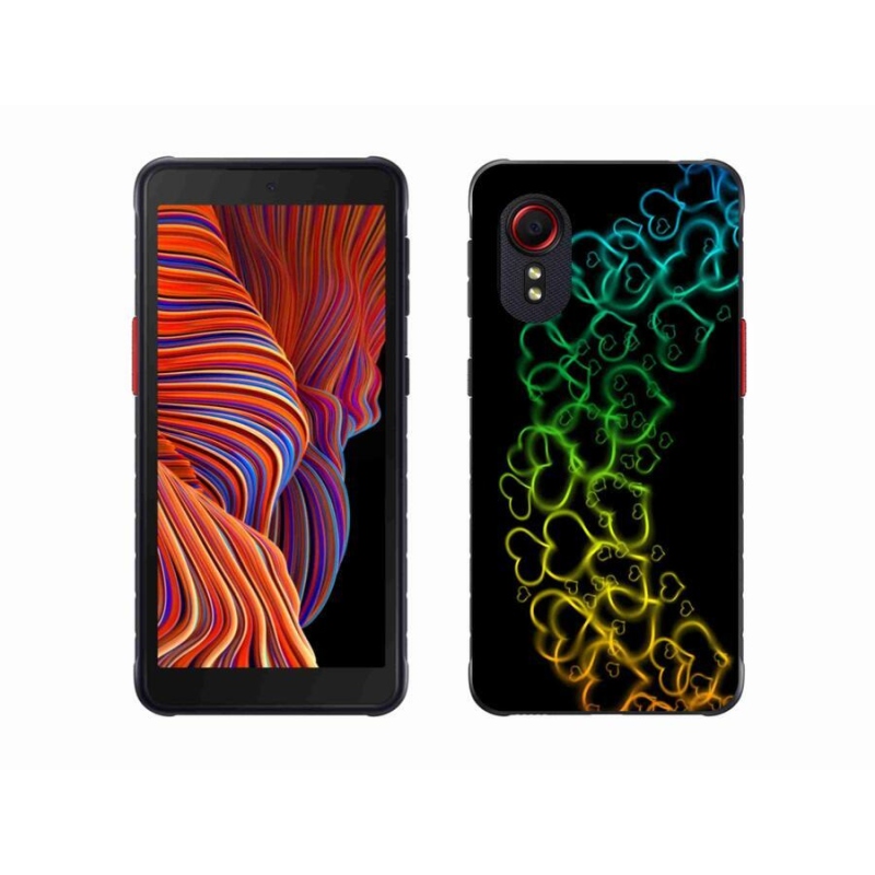 Gél borító mmCase mobiltelefonhoz Samsung Galaxy Xcover 5 - színes szívek