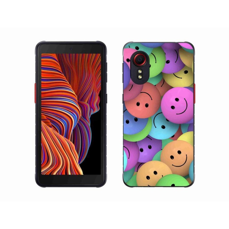 Gél borító mmCase a mobiltelefonon Samsung Galaxy Xcover 5 - színes smiley-k