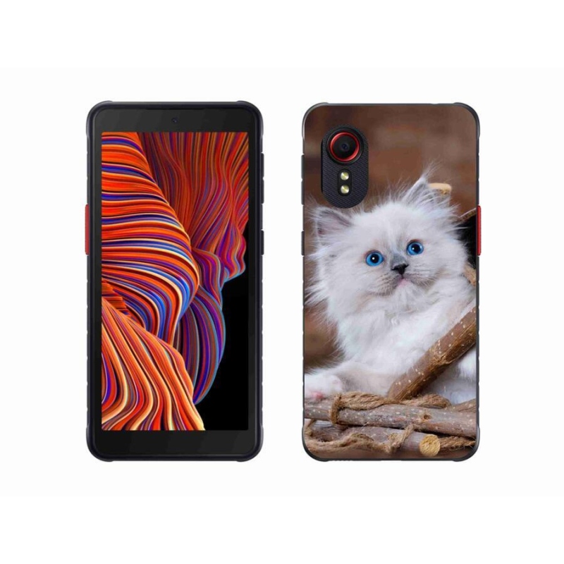 Gél borítás mmCase Samsung Galaxy Xcover 5 készülékhez - fehér cica