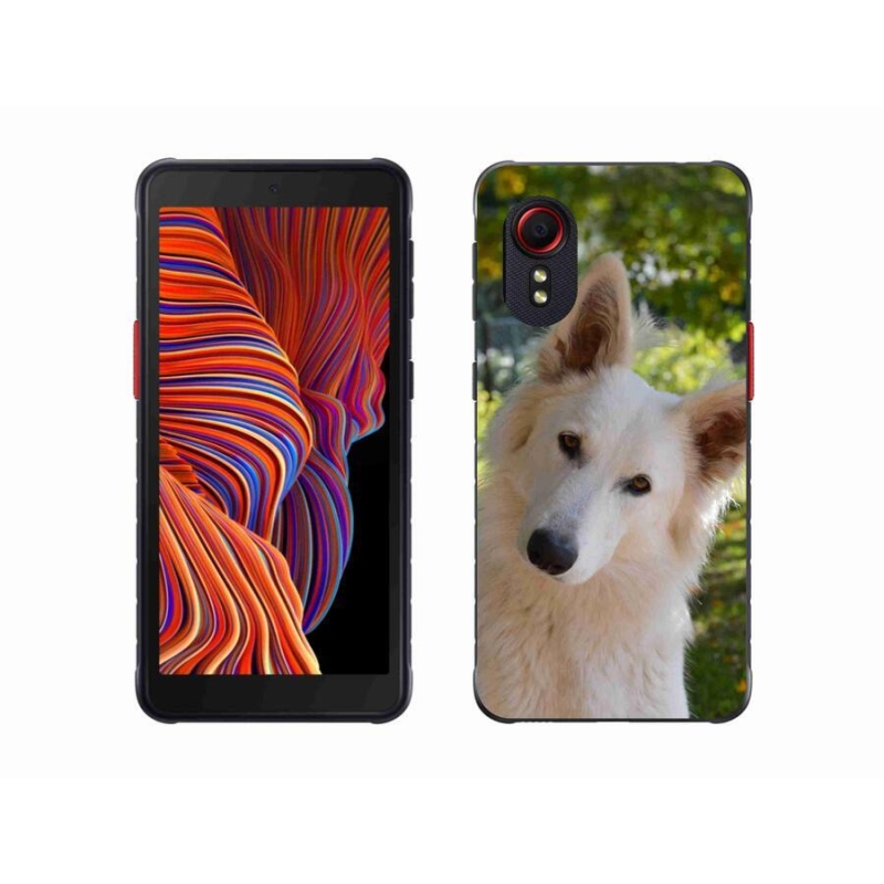 Gél borítás mmCase Samsung Galaxy Xcover 5 - fehér svájci juhász 1