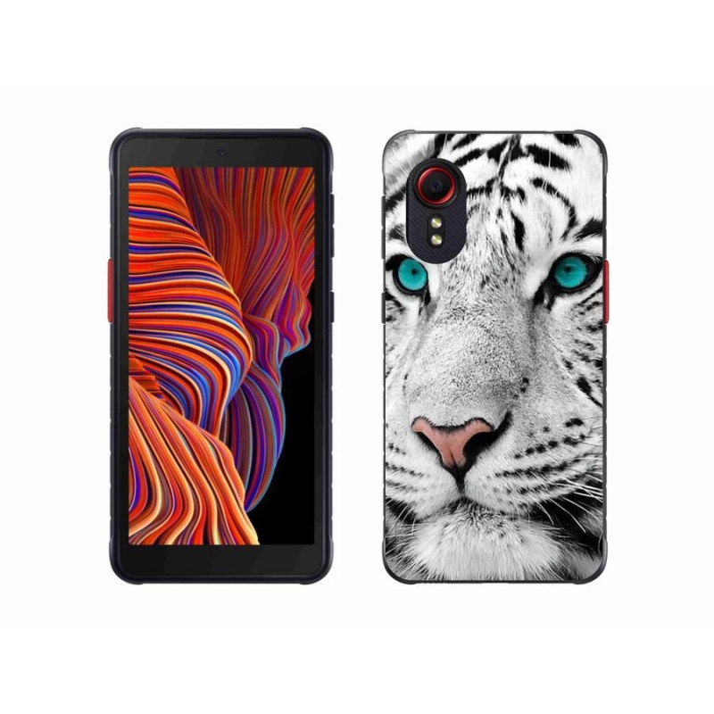 Gél borítás mmCase Samsung Galaxy Xcover 5 készülékhez - fehér tigris