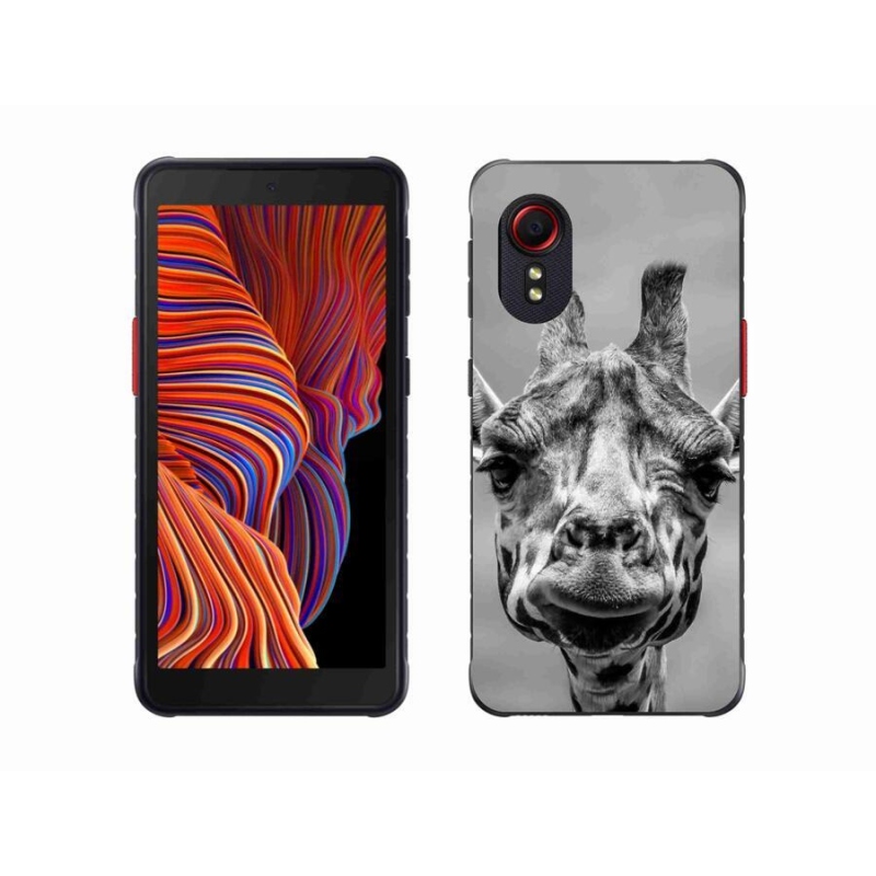 Zselés borítás mmCase Samsung Galaxy Xcover 5 készülékhez - fekete-fehér zsiráf