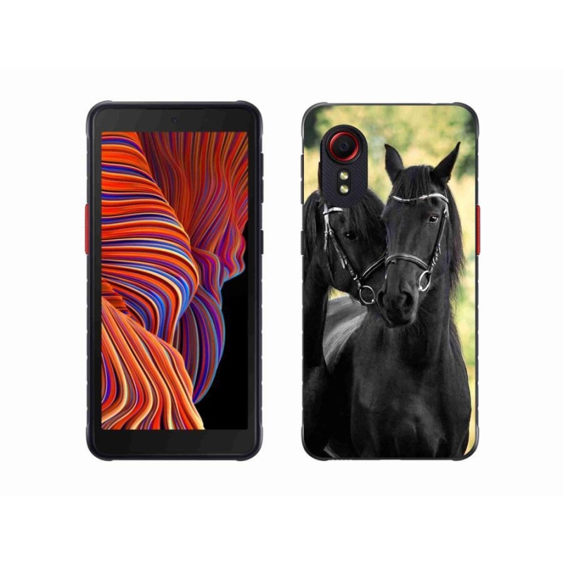 Gél borító mmCase Samsung Galaxy Xcover 5 - két fekete ló