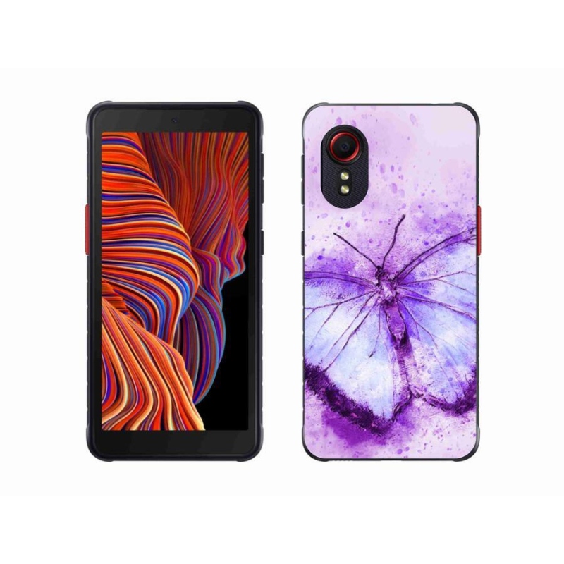 Gél borítás mmCase Samsung Galaxy Xcover 5 - lila pillangóhoz