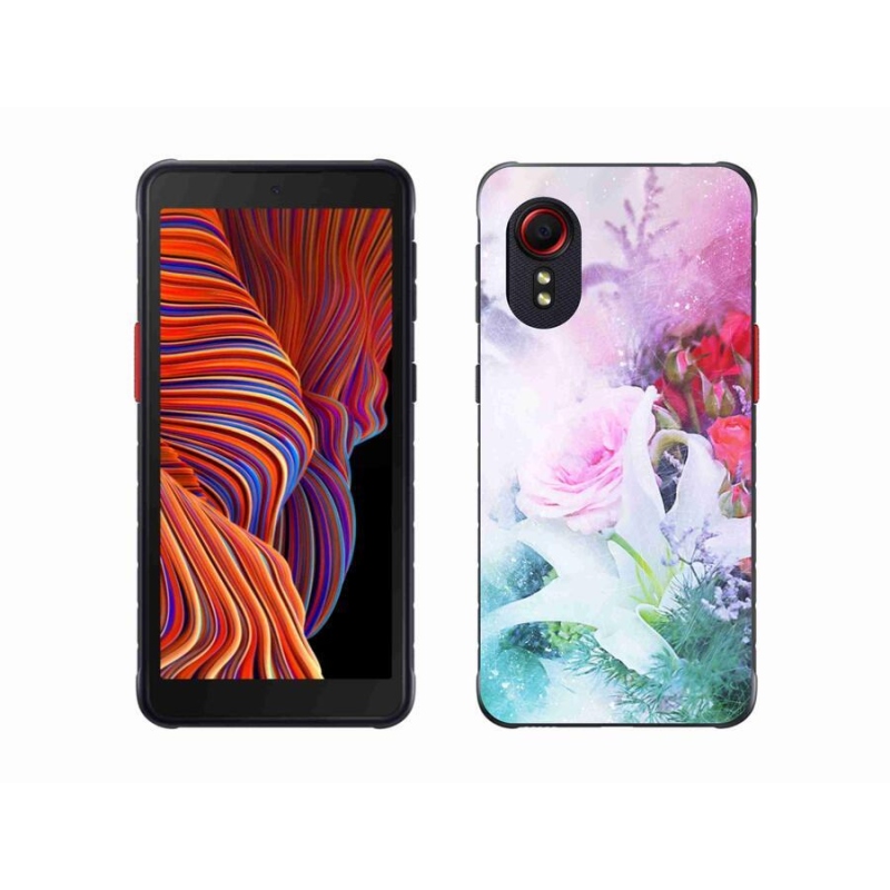 Gél borító mmCase mobil Samsung Galaxy Xcover 5 - virágok 4