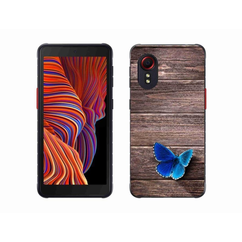 Gél védőhuzat mmCase Samsung Galaxy Xcover 5 - kék pillangó 1