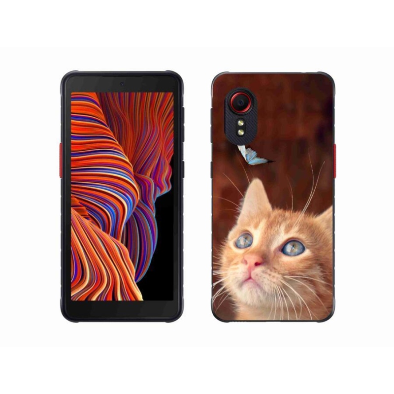 Gél borítás mmCase Samsung Galaxy Xcover 5 készülékhez - pillangó és cica