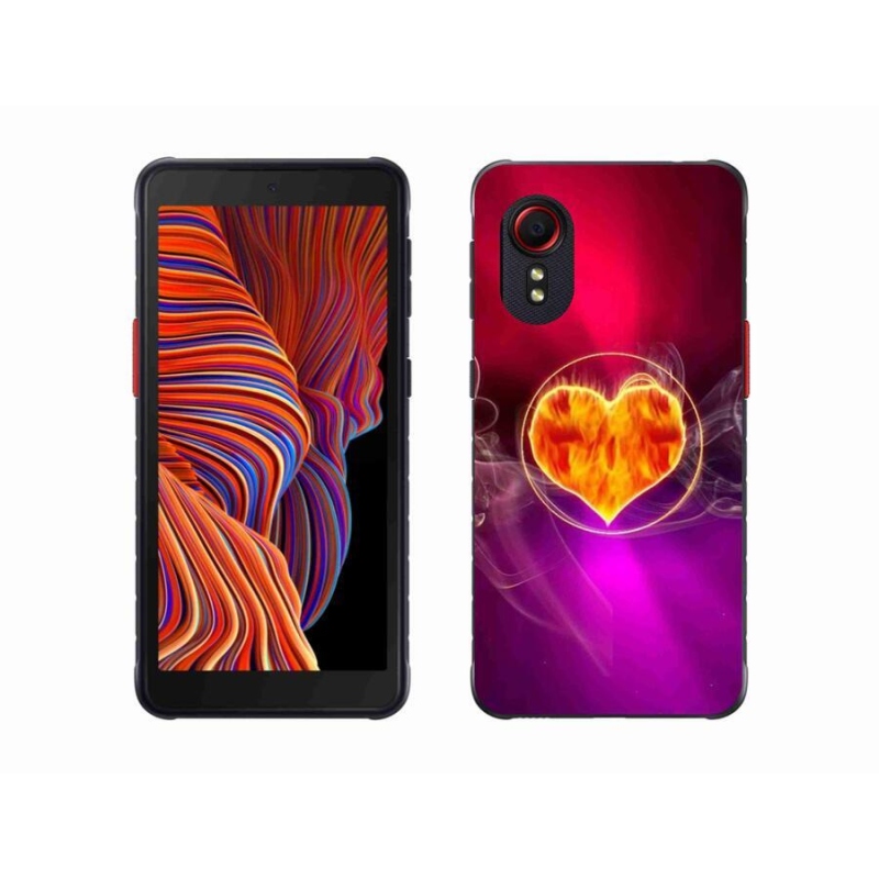 Gél borítás mmCase Samsung Galaxy Xcover 5 készülékhez - tüzes szív