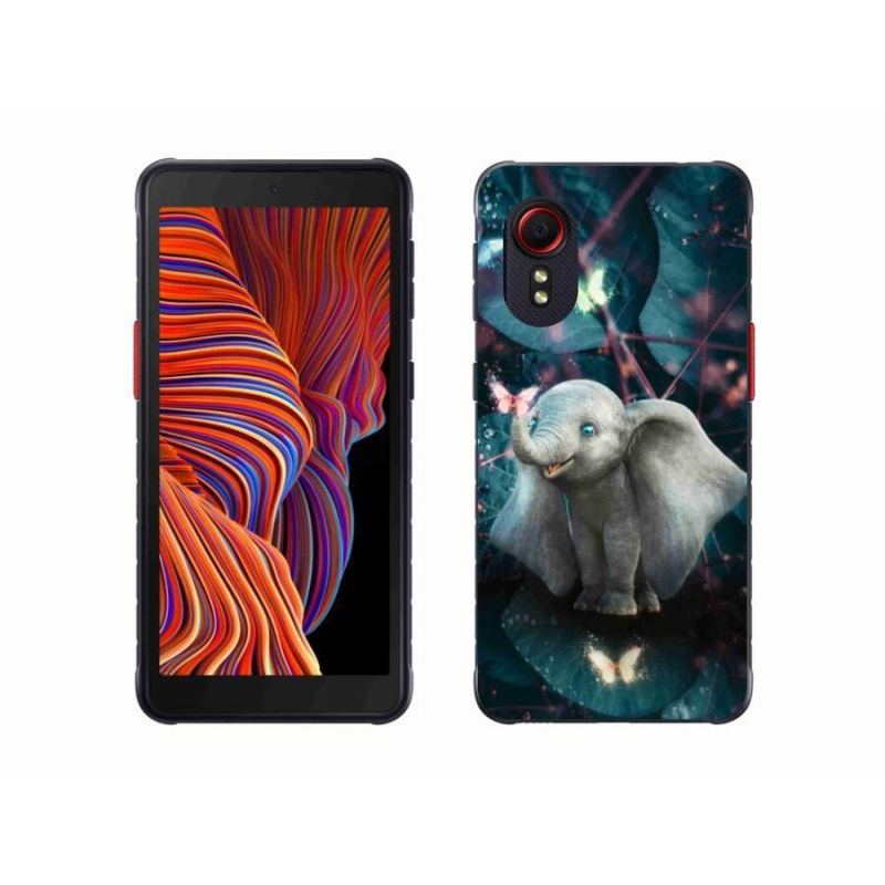 Gél borítás mmCase mobil Samsung Galaxy Xcover 5 - aranyos elefánt