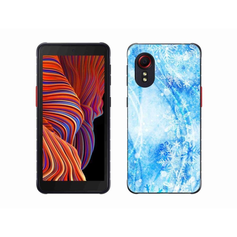 Gél borítás mmCase Samsung Galaxy Xcover 5 készülékhez - hópelyhek
