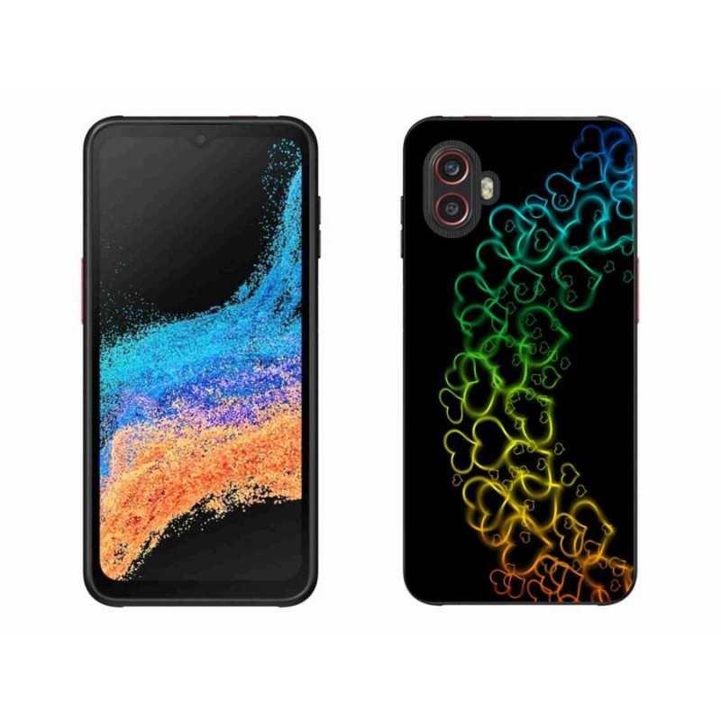 Gél védőhuzat mmCase mobiltelefonhoz Samsung Galaxy Xcover 6 Pro - színes szívek