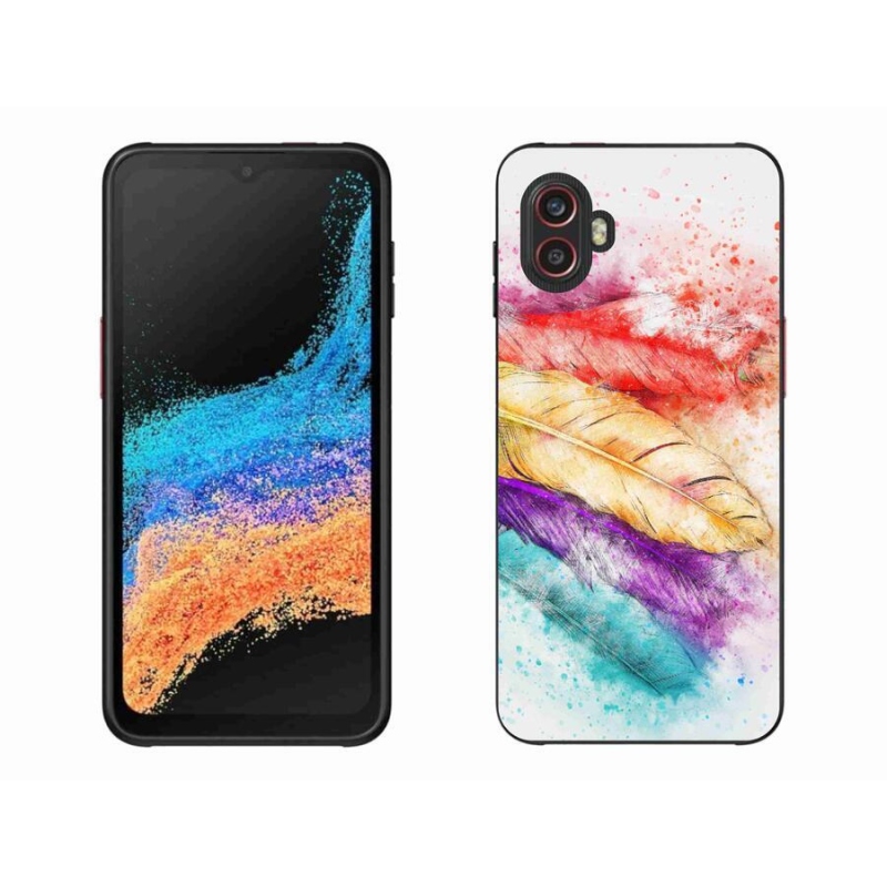 Zselés borítás mmCase Samsung Galaxy Xcover 6 Pro - színes tollakkal