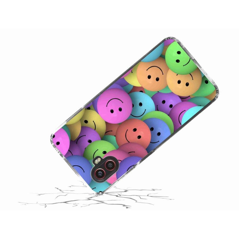 Gél borító mmCase a mobiltelefonon Samsung Galaxy Xcover 6 Pro - színes smiley-k