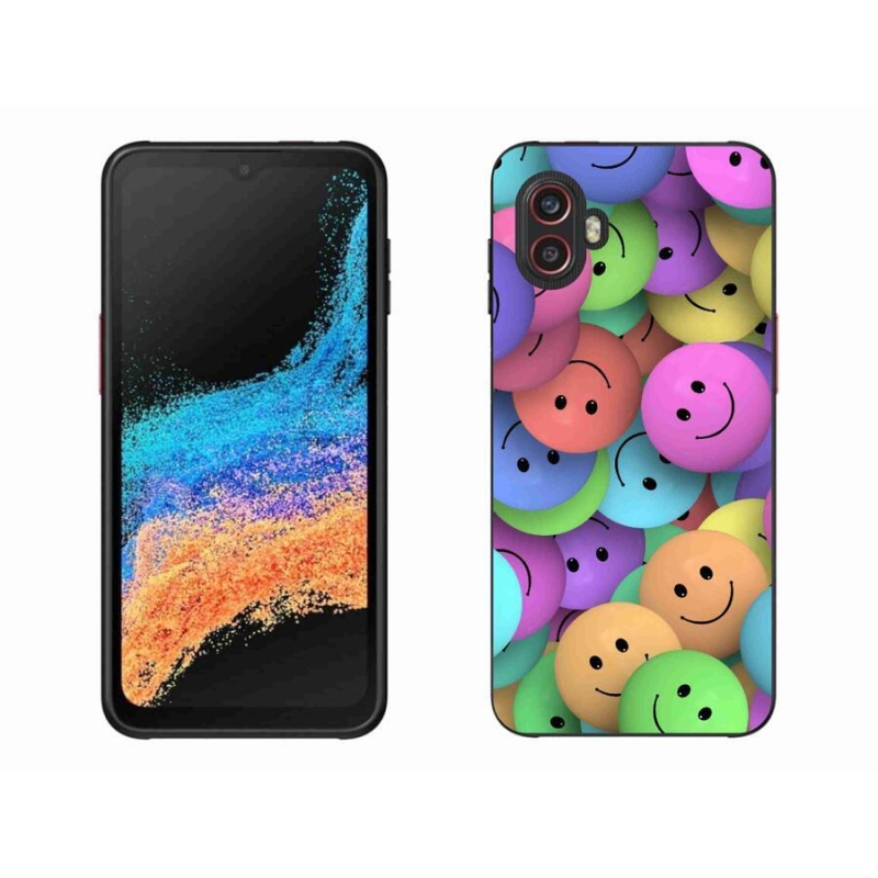 Gél borító mmCase a mobiltelefonon Samsung Galaxy Xcover 6 Pro - színes smiley-k