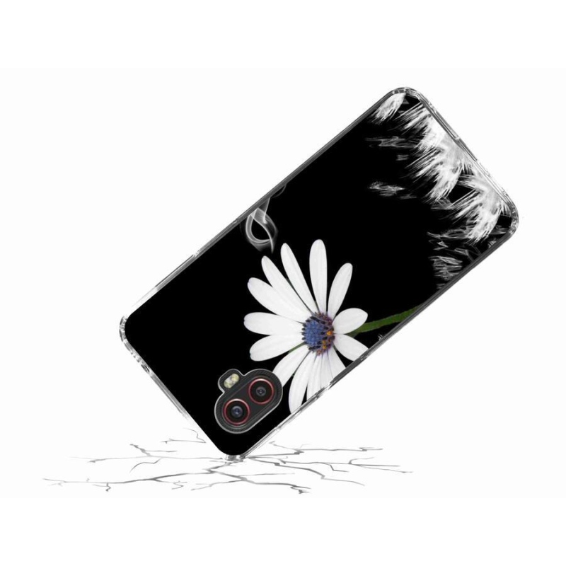 Gél védőhuzat mmCase Samsung Galaxy Xcover 6 Pro - fehér virág