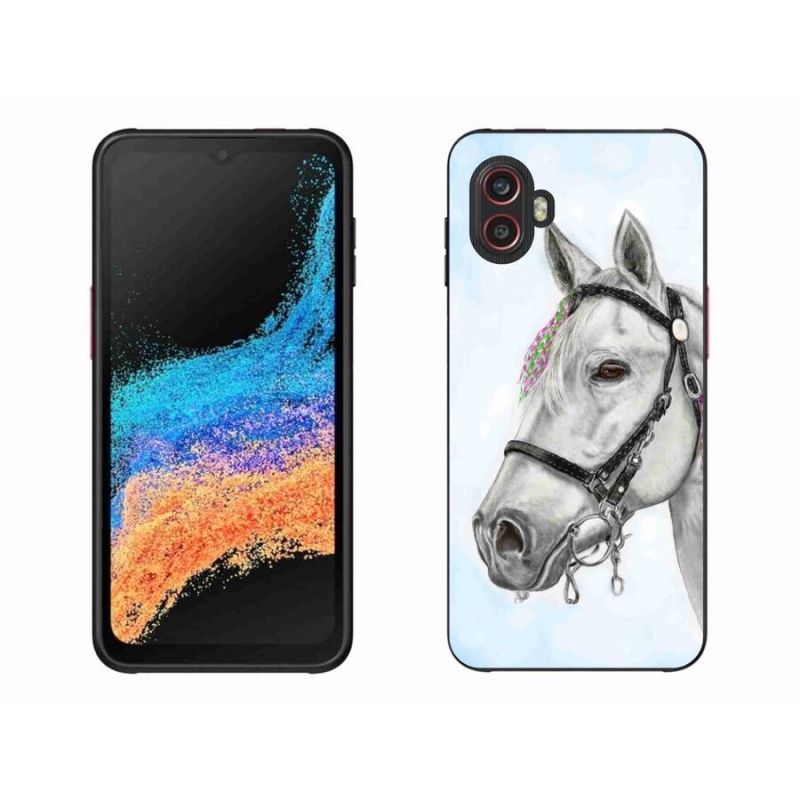 Zselés borítás mmCase Samsung Galaxy Xcover 6 Pro - fehér ló 1