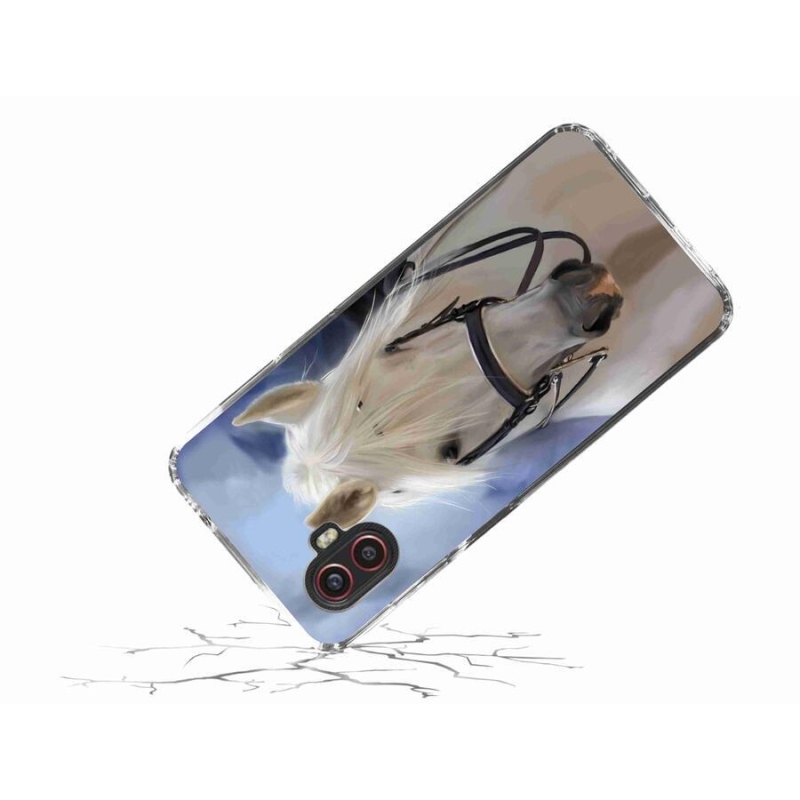 Zselés borítás mmCase Samsung Galaxy Xcover 6 Pro - fehér ló
