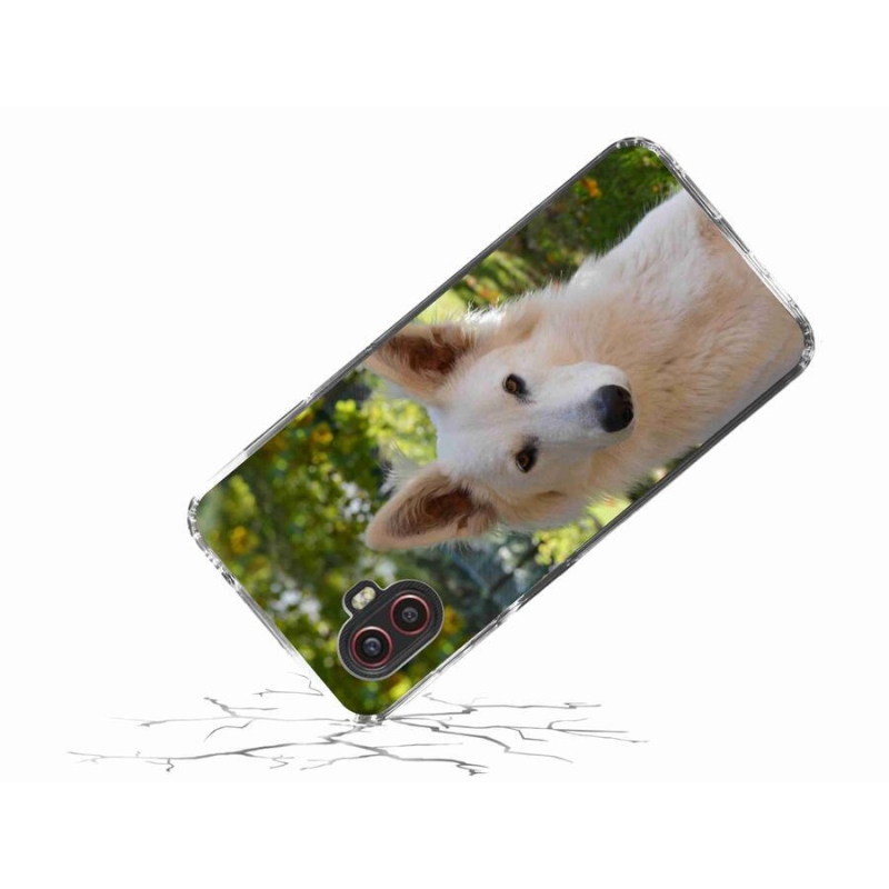 Zselés borítás mmCase Samsung Galaxy Xcover 6 Pro - fehér Svájci juhász 1