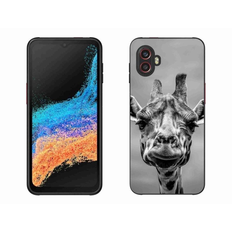 Zselés borítás mmCase Samsung Galaxy Xcover 6 Pro készülékhez - fekete-fehér zsiráf