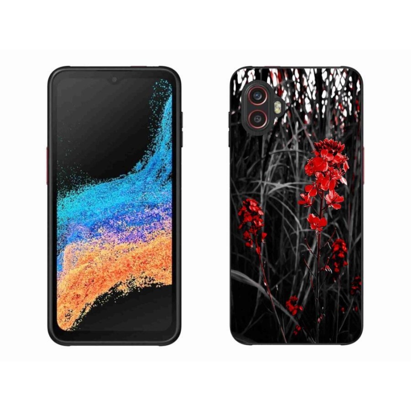 Gél borítás mmCase Samsung Galaxy Xcover 6 Pro - piros növényhez