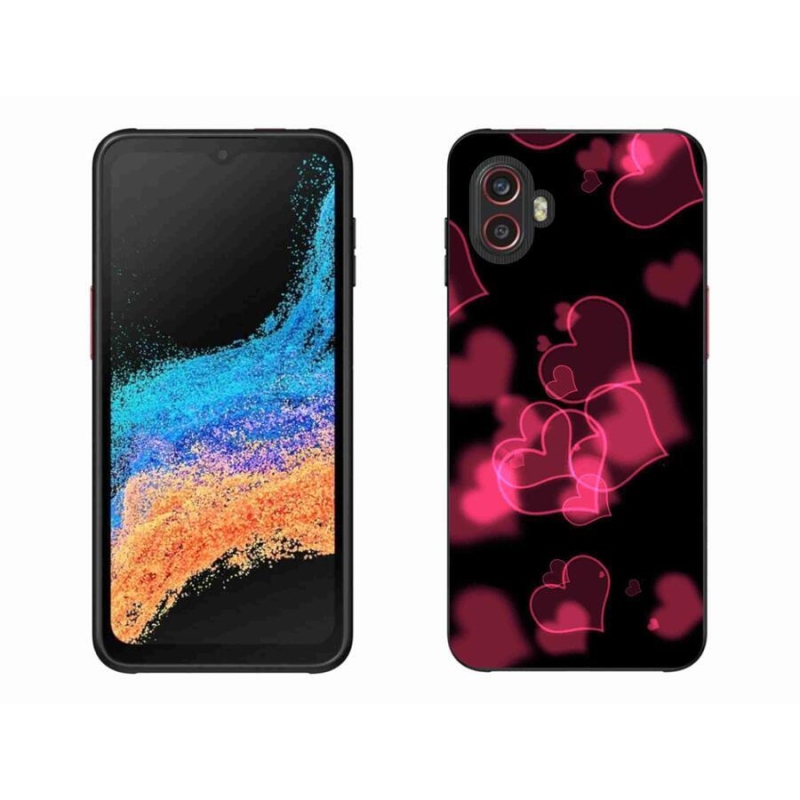 Gél védőhuzat mmCase Samsung Galaxy Xcover 6 Pro - piros szívek