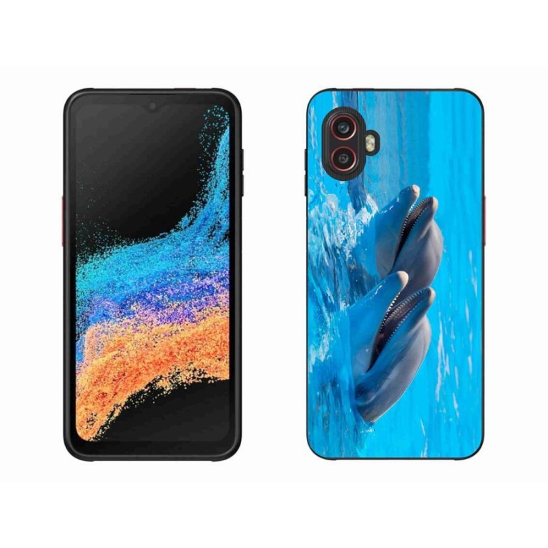 Zselés borítás mmCase Samsung Galaxy Xcover 6 Pro - delfinek számára