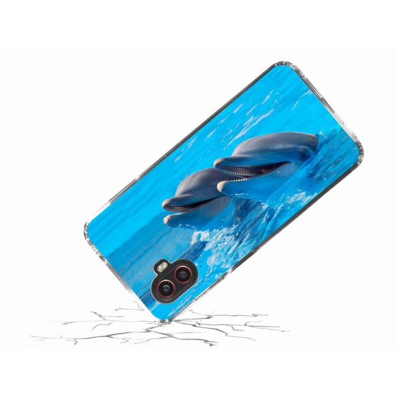 Zselés borítás mmCase Samsung Galaxy Xcover 6 Pro - delfinek számára