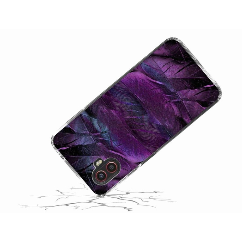 Gél védőhuzat mmCase Samsung Galaxy Xcover 6 Pro - lila tollakhoz