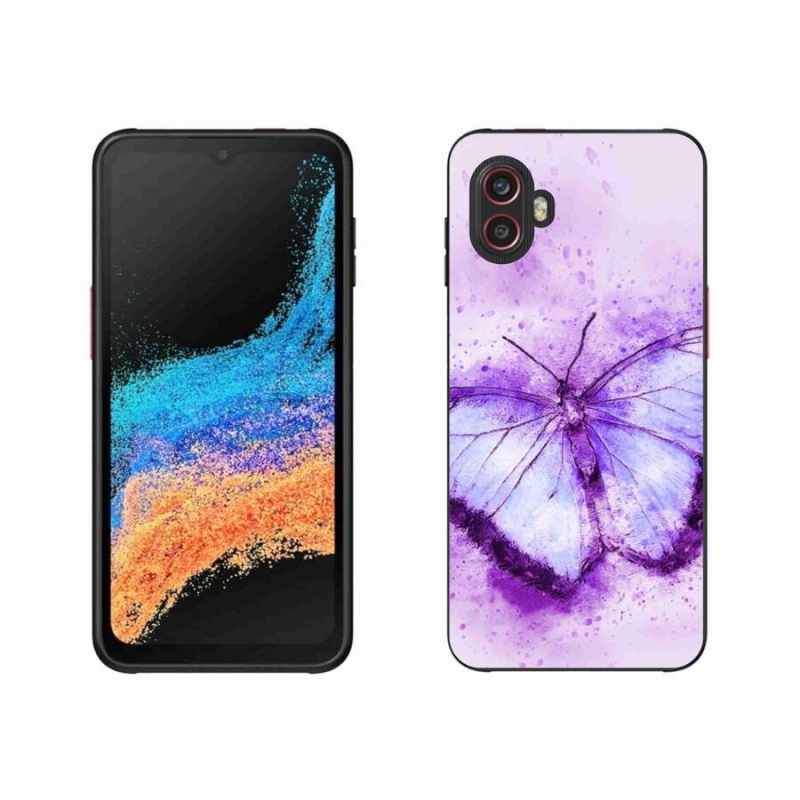 Zselés borítás mmCase Samsung Galaxy Xcover 6 Pro - lila pillangó