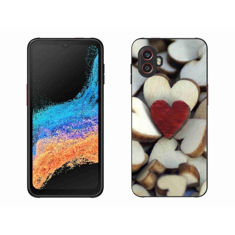 Zselés borítás mmCase Samsung Galaxy Xcover 6 Pro készülékhez - gravírozott piros szív