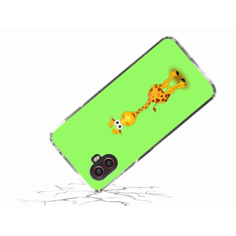 Gél borítás mmCase Samsung Galaxy Xcover 6 Pro készülékhez - rajzfilm zsiráf