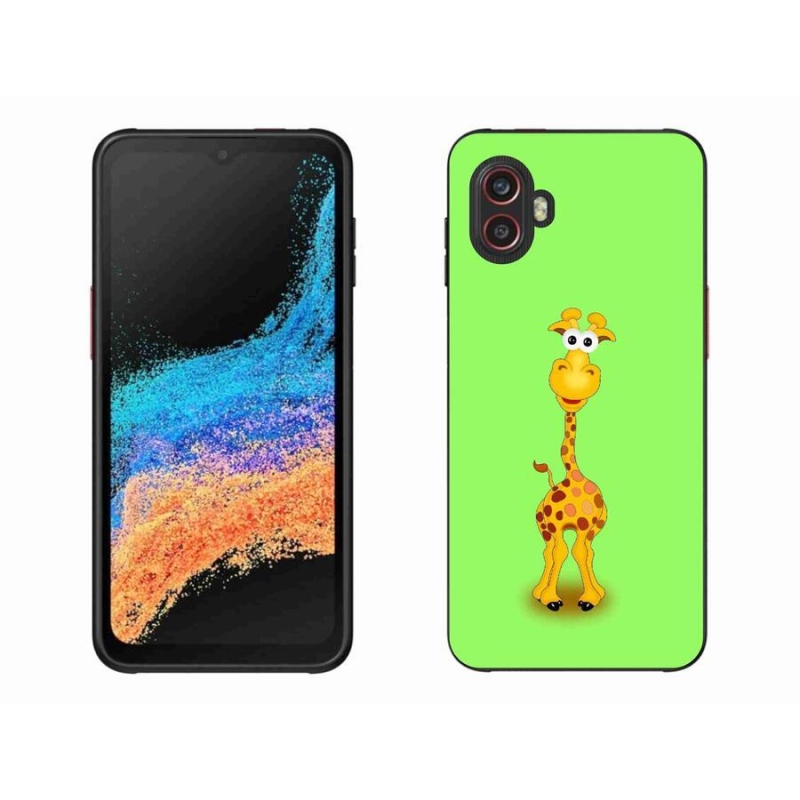 Gél borítás mmCase Samsung Galaxy Xcover 6 Pro készülékhez - rajzfilm zsiráf
