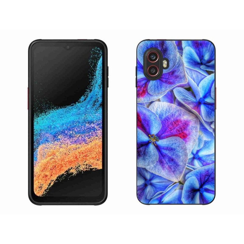 Gél védőhuzat mmCase Samsung Galaxy Xcover 6 Pro - kék virágok 1