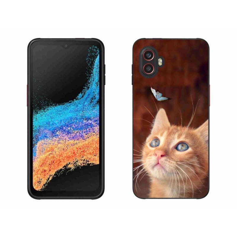 Gél borítás mmCase Samsung Galaxy Xcover 6 Pro készülékhez - pillangó és cica