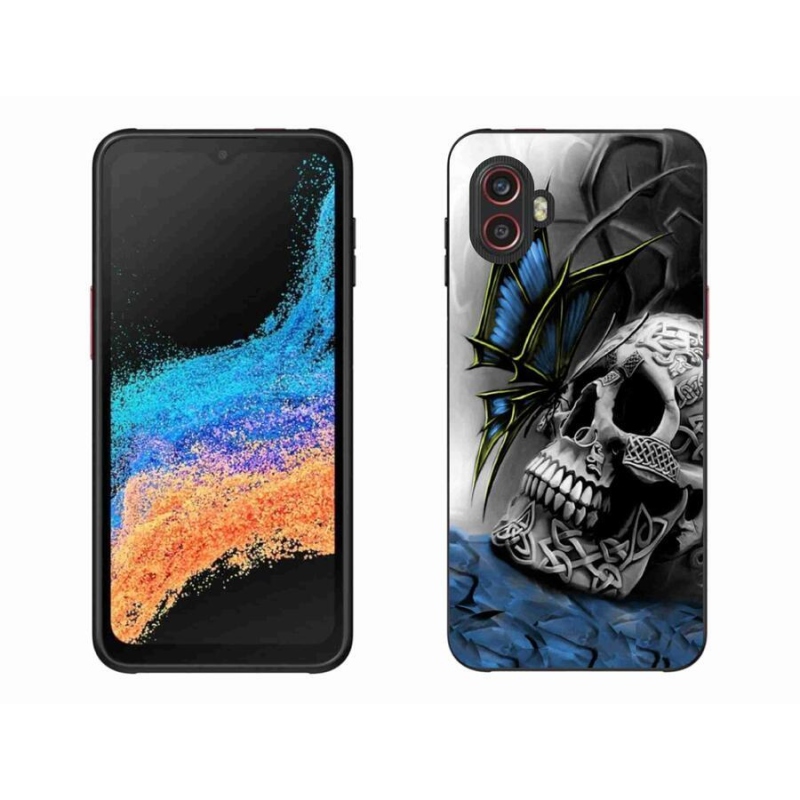 Gél borítás mmCase Samsung Galaxy Xcover 6 Pro készülékhez - pillangó és koponya