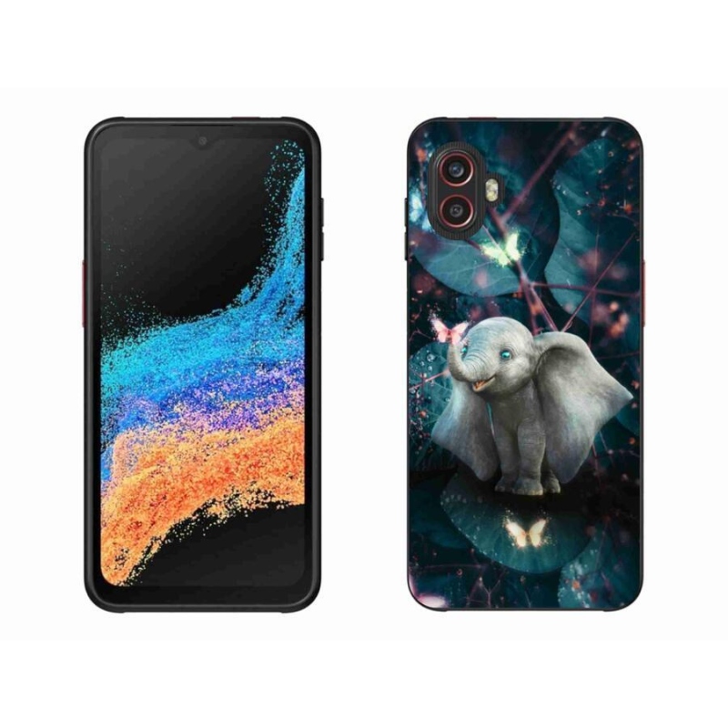 Zselés borítás mmCase Samsung Galaxy Xcover 6 Pro - aranyos elefánthoz