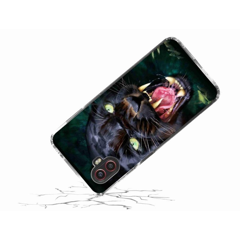 Zselés borítás mmCase Samsung Galaxy Xcover 6 Pro - dühös fekete párduchoz