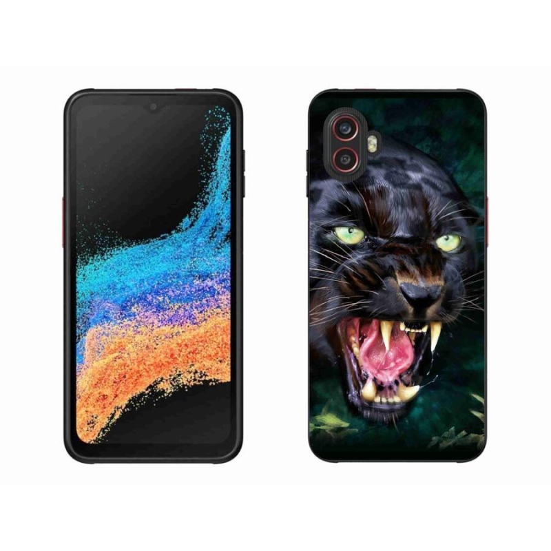 Zselés borítás mmCase Samsung Galaxy Xcover 6 Pro - dühös fekete párduchoz