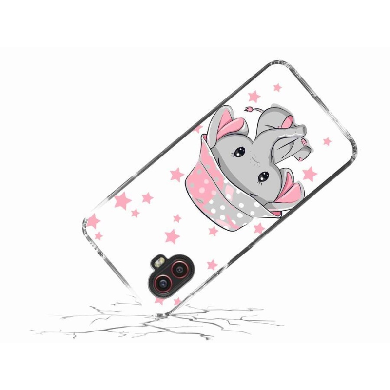 Zselés borítás mmCase Samsung Galaxy Xcover 6 Pro - rózsaszín elefánthoz