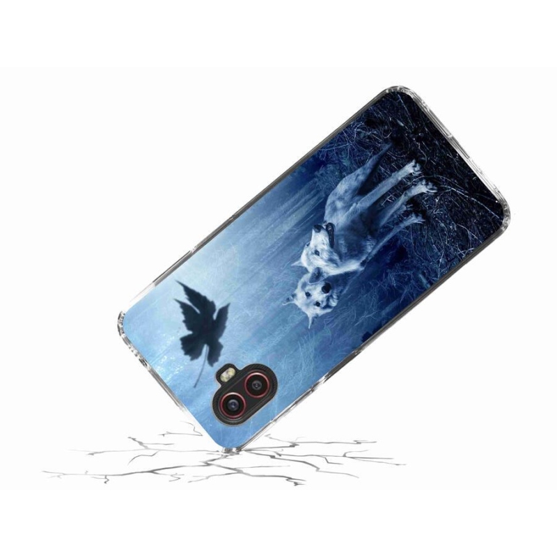 Zselés borítás mmCase Samsung Galaxy Xcover 6 Pro - farkasok az erdőben