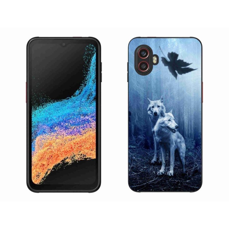 Zselés borítás mmCase Samsung Galaxy Xcover 6 Pro - farkasok az erdőben