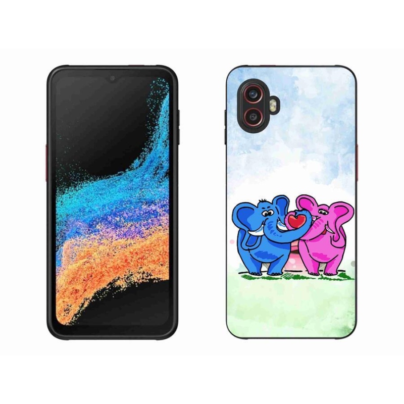 Gél borítás mmCase mobil Samsung Galaxy Xcover 6 Pro - szerelmes elefántok