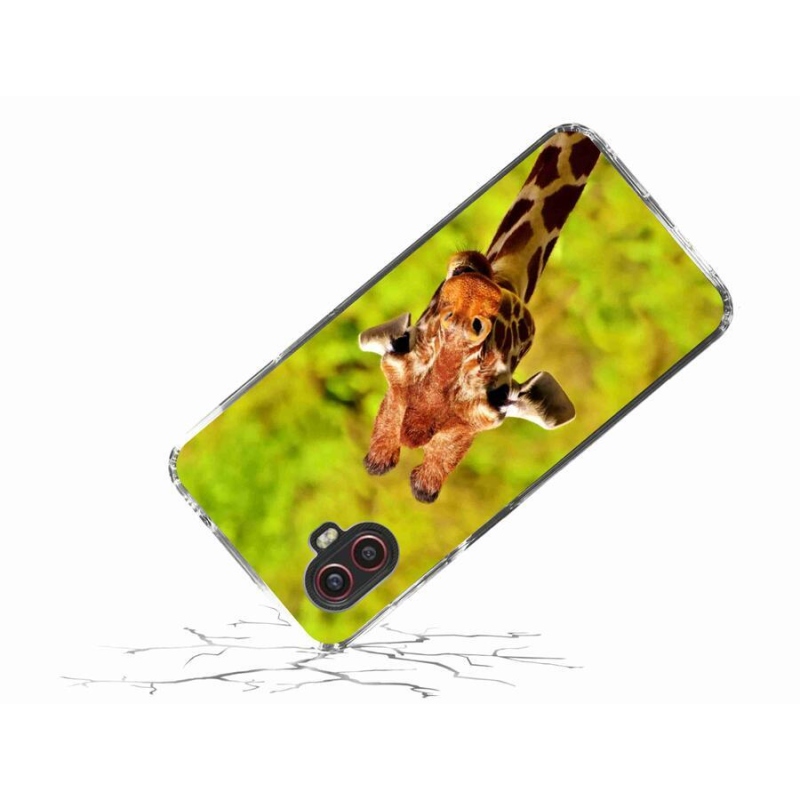 Zselés borítás mmCase Samsung Galaxy Xcover 6 Pro készülékhez - zsiráf