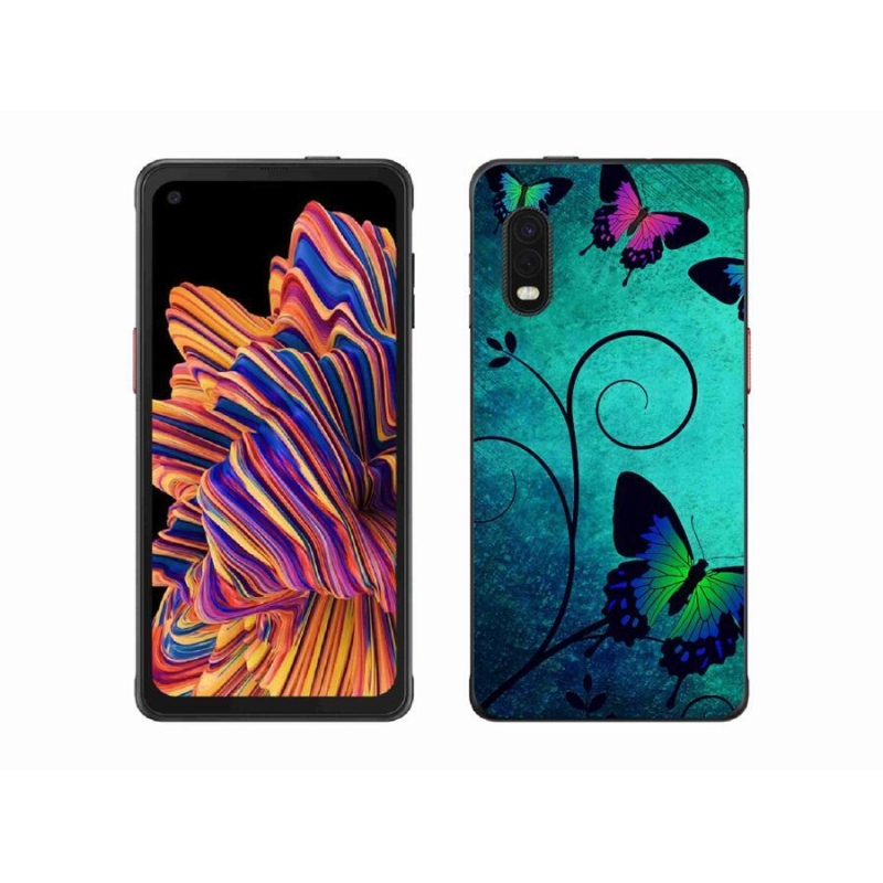 Gél borítás mmCase mobiltelefonhoz Samsung Galaxy Xcover Pro - színes pillangók