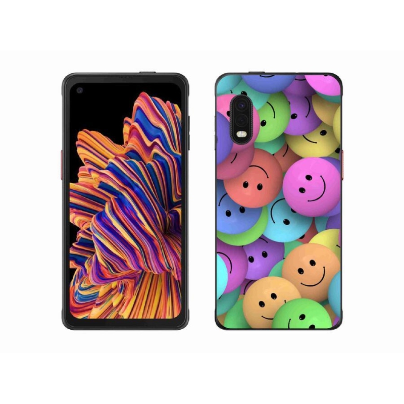 Gél borító mmCase a mobiltelefonon Samsung Galaxy Xcover Pro - színes smiley-k