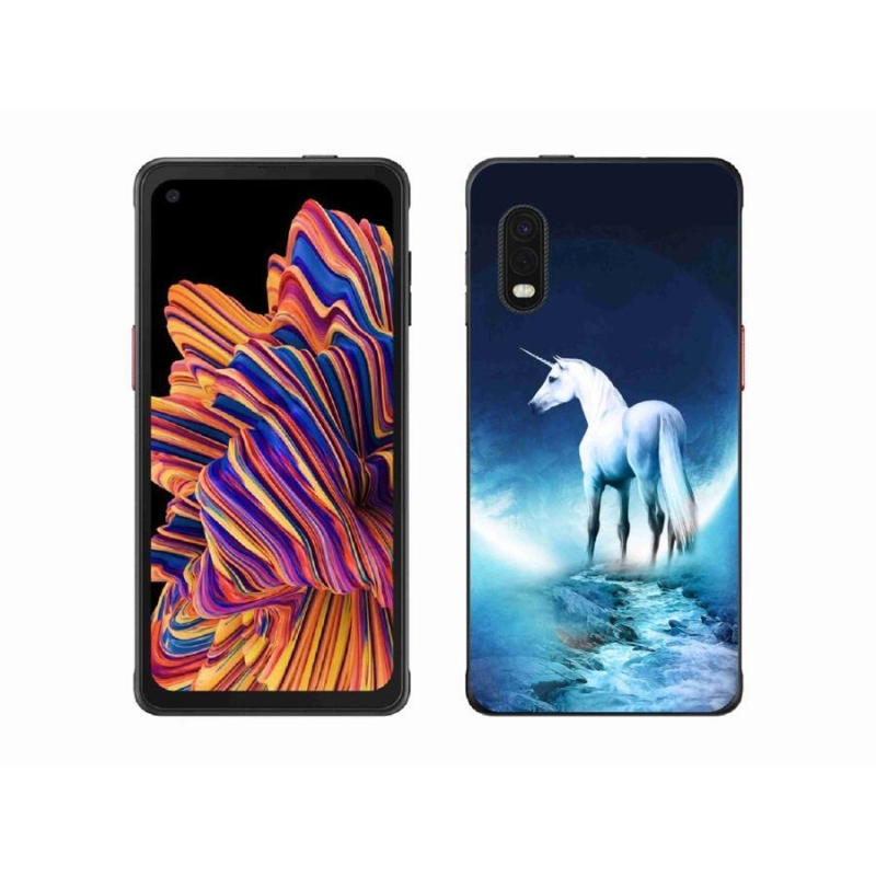 Zselés borítás mmCase Samsung Galaxy Xcover Pro készülékhez - fehér egyszarvú