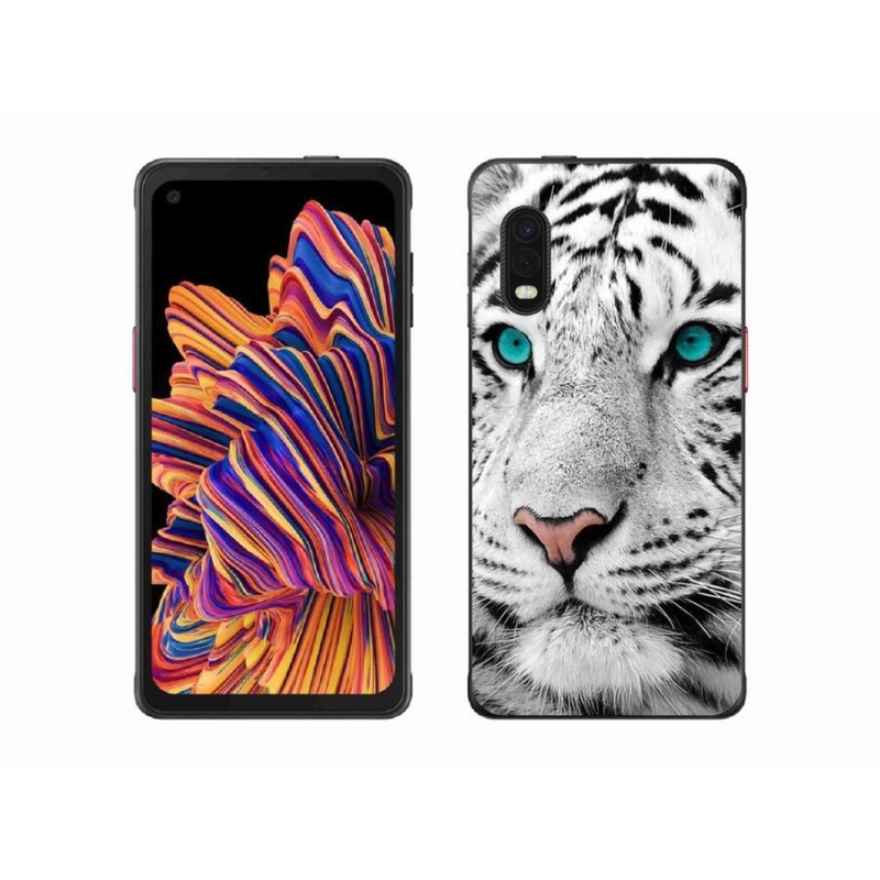 Zselés borítás mmCase Samsung Galaxy Xcover Pro készülékhez - fehér tigris