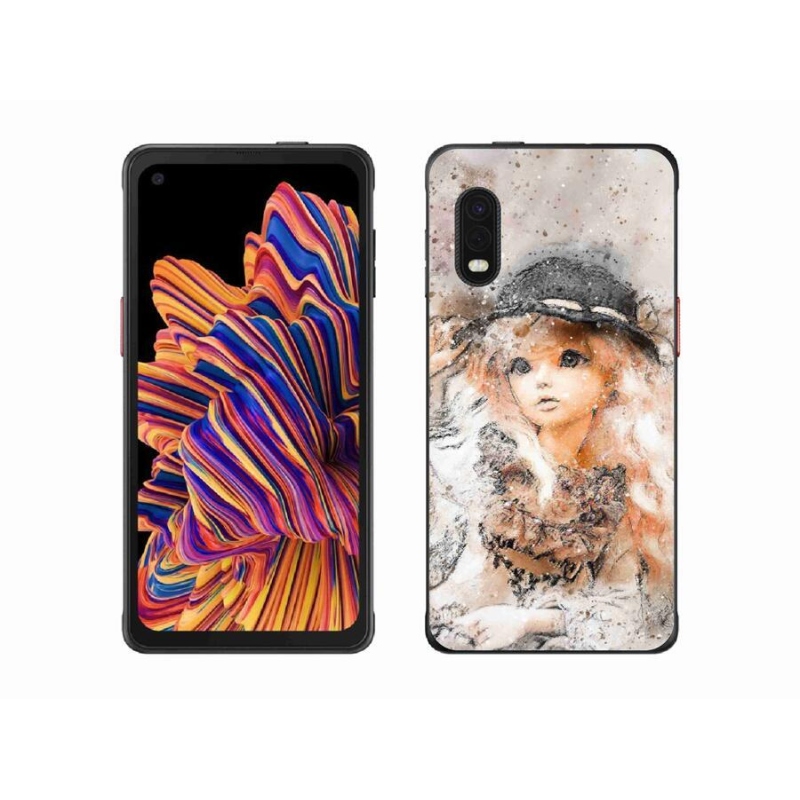 Gél borítás mmCase Samsung Galaxy Xcover Pro készülékhez - lány kalapban