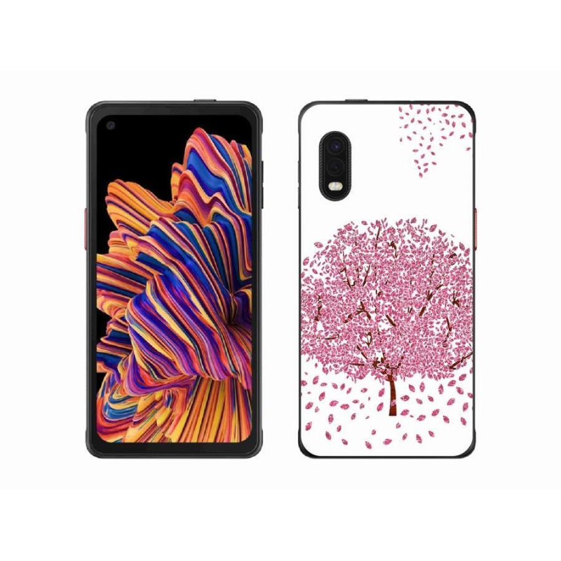 Gél borítás mmCase Samsung Galaxy Xcover Pro készülékhez - rajzfilmfa levelekkel